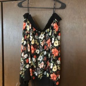 Off the shoulder flower top